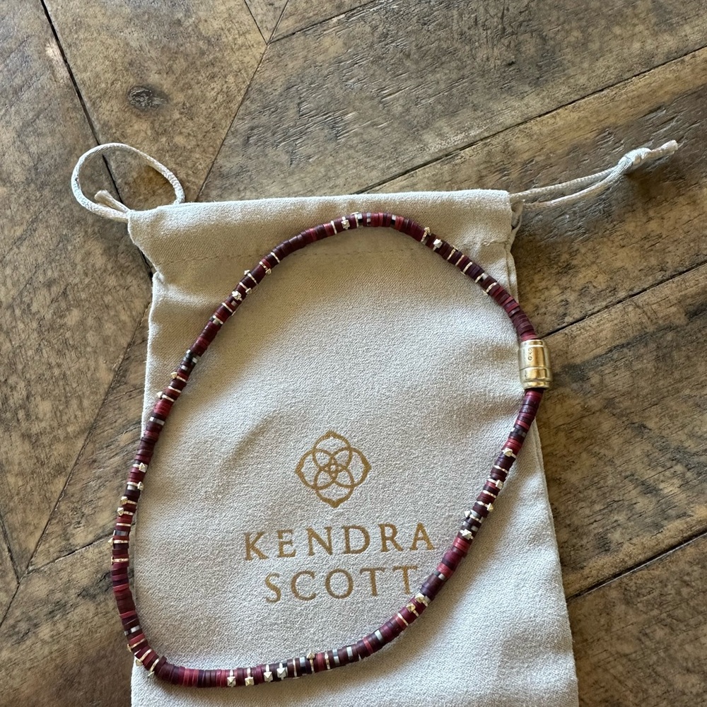 Kendra Scott Burgundy and Gold Reece Wrap
